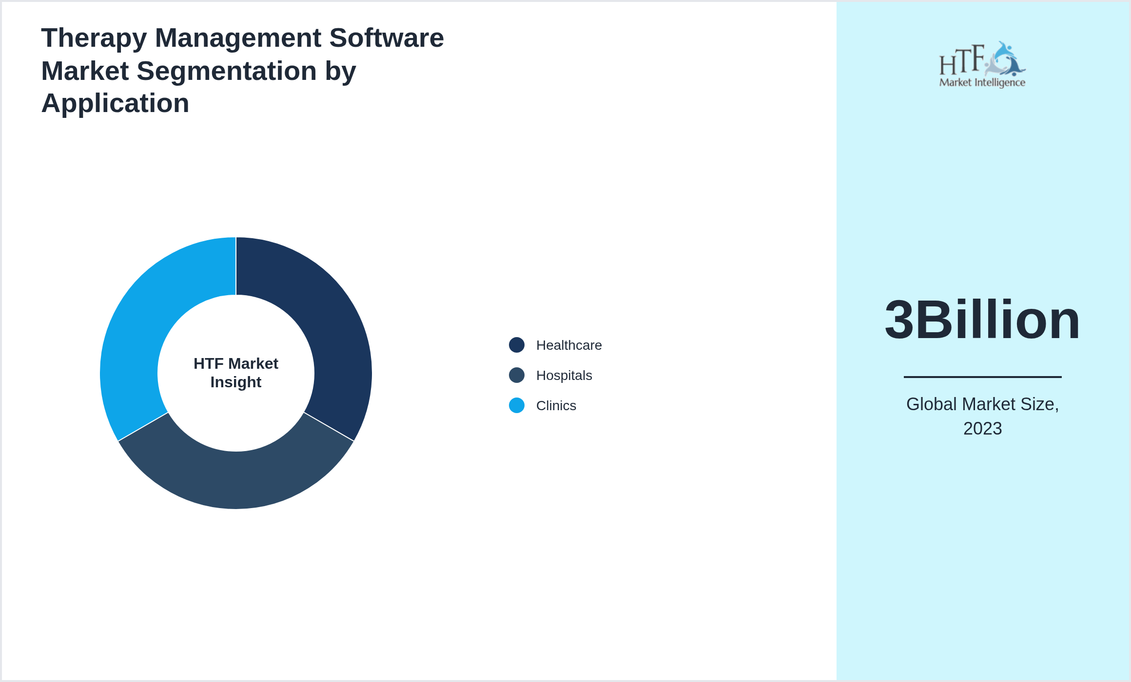 Therapy Management Software Market size by segment Healthcare, Hospitals, Clinics
