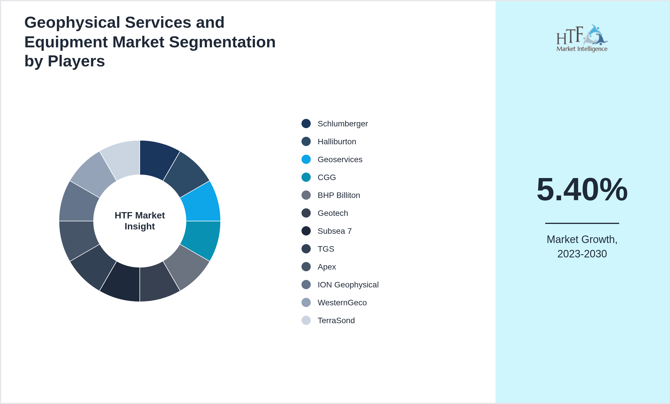 Geophysical Services and Equipment Market revenue share by leading and emerging players