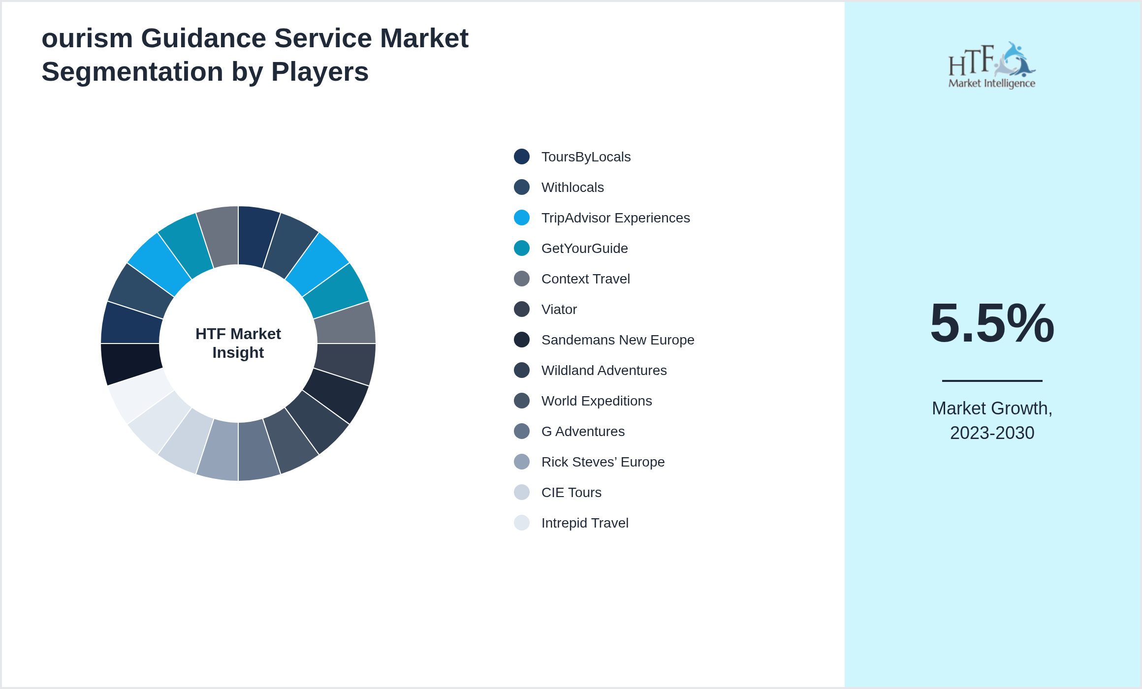 ourism Guidance Service Industry Key Players Growth Year on year