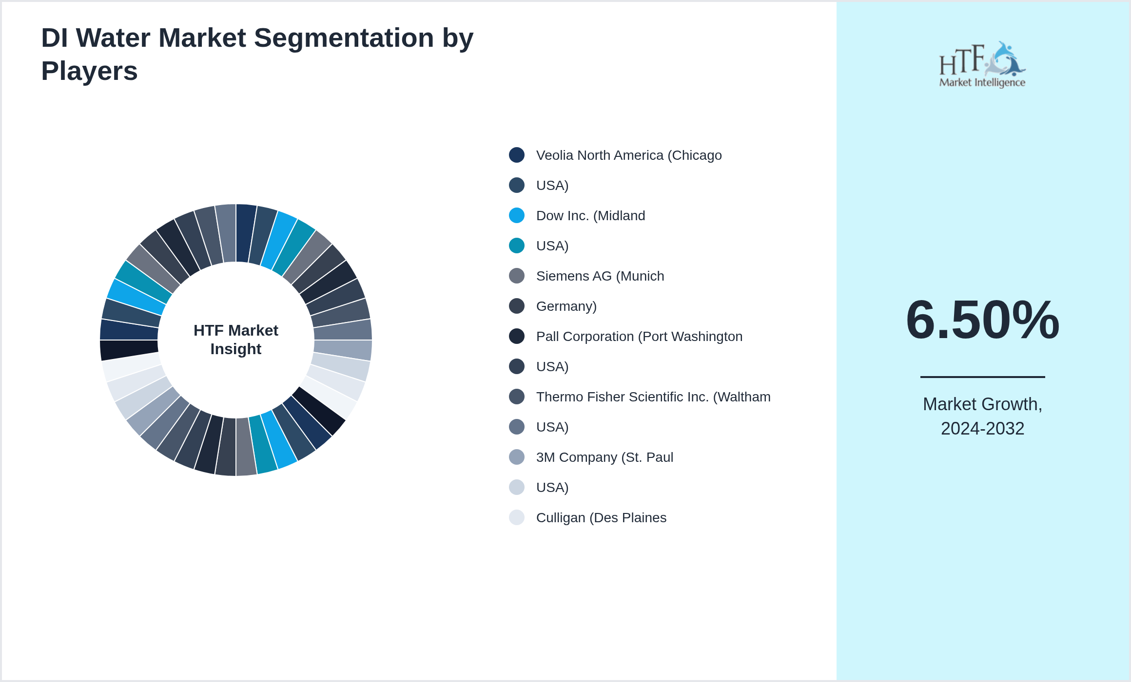 DI Water Market revenue share by leading and emerging players