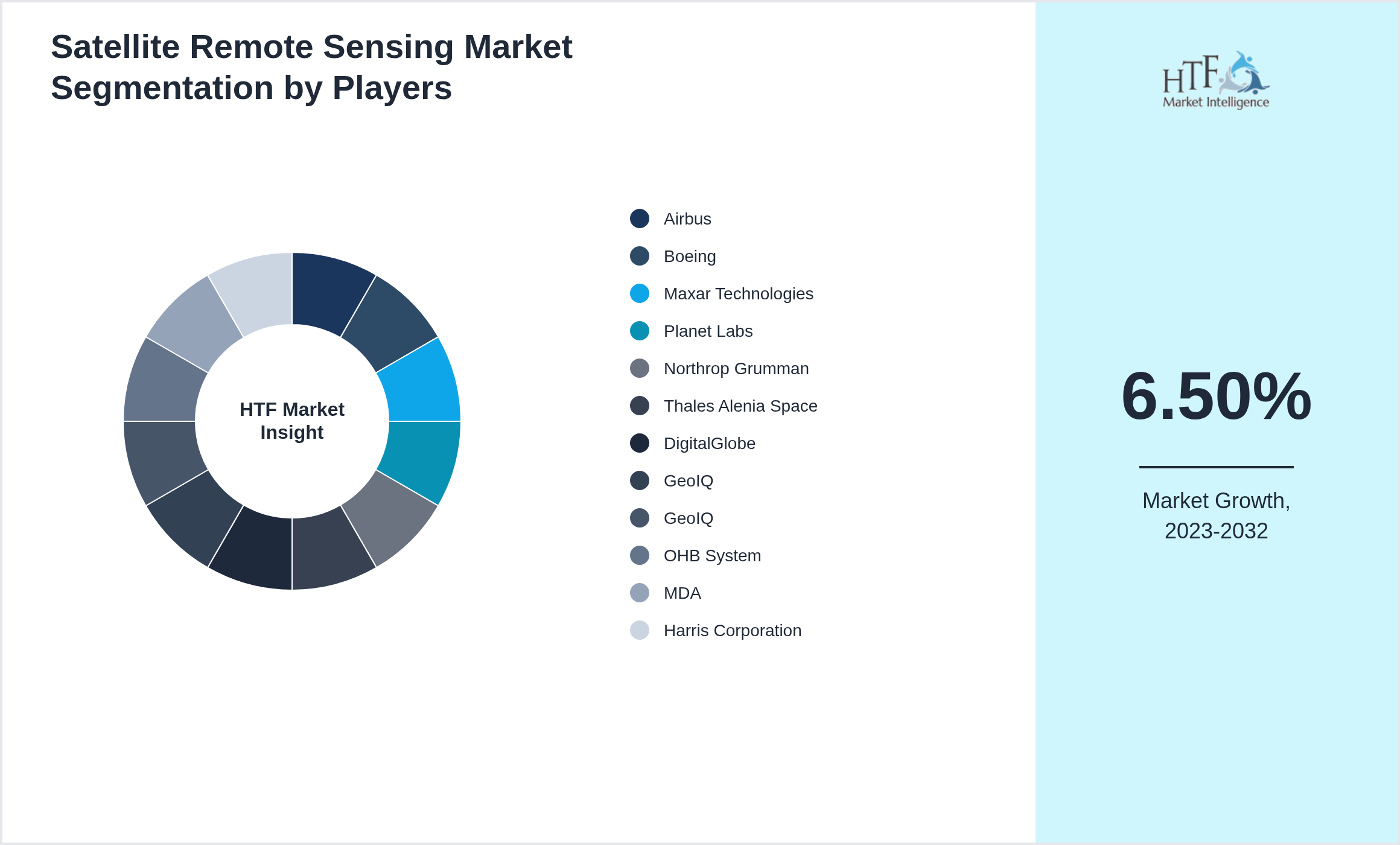 Satellite Remote Sensing Market share by key players