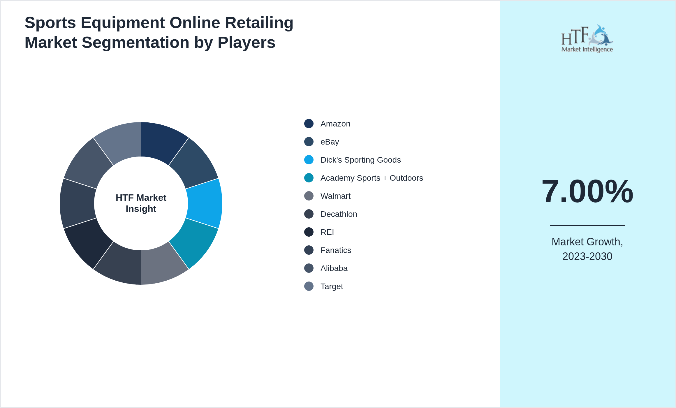 Sports Equipment Online Retailing Market Competition Landscape by Amazon, eBay, Dick's Sporting Goods, Academy Sports + Outdoors, Walmart, Decathlon, REI, Fanatics, Alibaba, Target