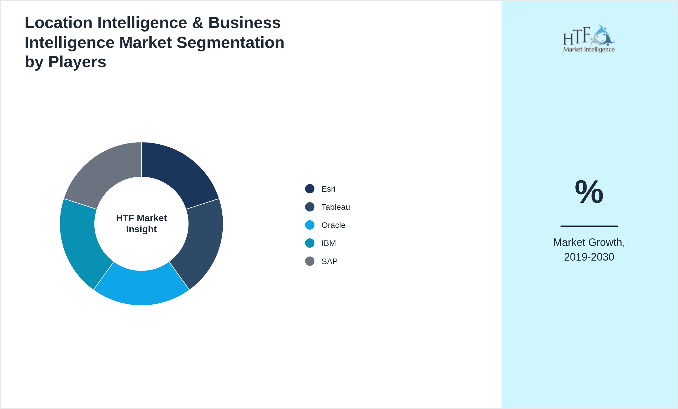 Location Intelligence & Business Intelligence Market Competition Landscape by Esri, Tableau, Oracle, IBM, SAP