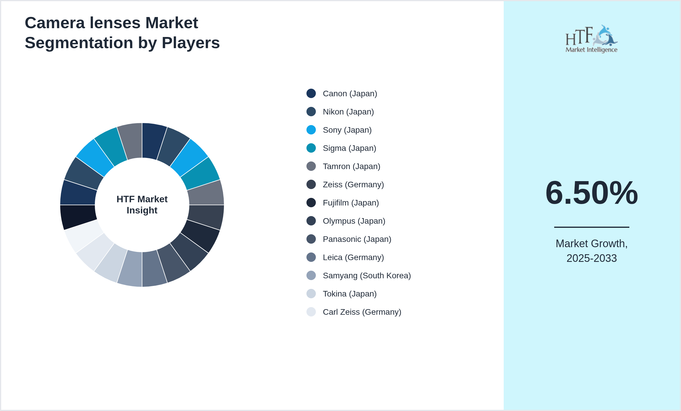 Camera lenses Market Company analysis and in-depth profiling